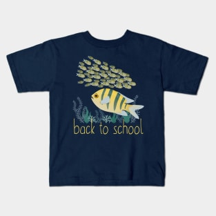 Back to school sad fish pun Kids T-Shirt